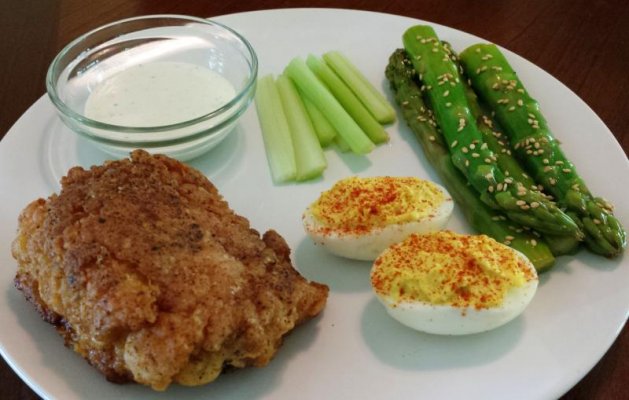 fried chicken and marinated asparagus.jpg