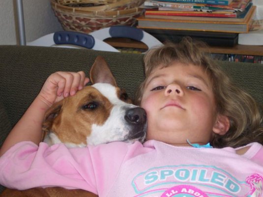 Hannah, almost 7, and Roxy, March 2008.jpg