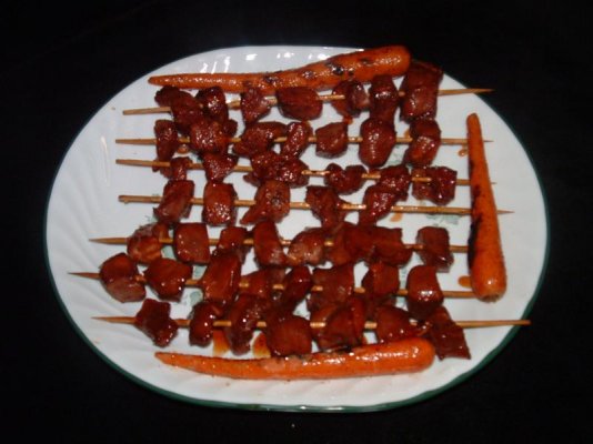 Appetizer - maple glazed pork kabobs with maple glazed carrots Spring.jpg