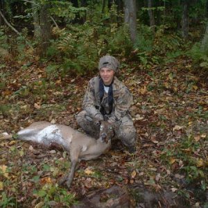 Daughter Lea 15 years old first deer during archery