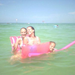 Me, My sister and my step daughter, Learin. Having a blast in the Ocean