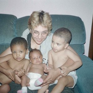 My daughter, Jennifer and her 3 children,David, Jerry and Michelle (April 2004)