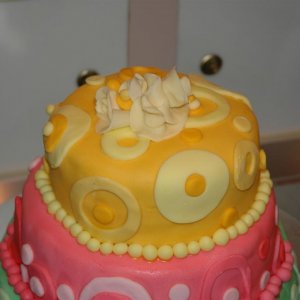 fondant and piped buttercream.  Need critiques for improvement