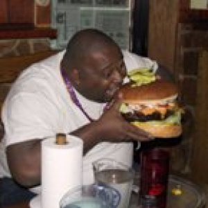 Large Burger & Larger man