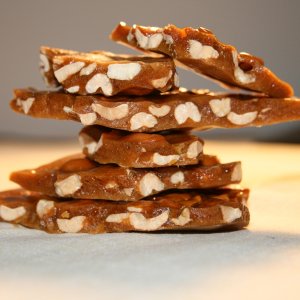 Sweet buttery cashew brittle infused with the fiery flavor of habanero peppers.