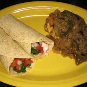 Mexican Chicken with Salsa Verde and Pico Wraps