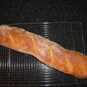 My first attempt at a baguette turned out kinda big.
