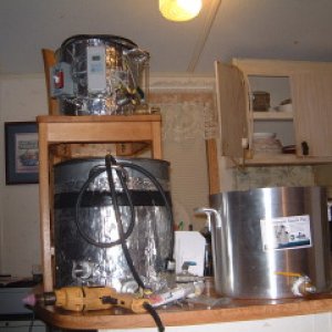 a home made electric setup for mashing grains