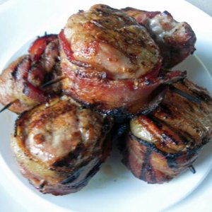 Bacon wrapped pork medallions