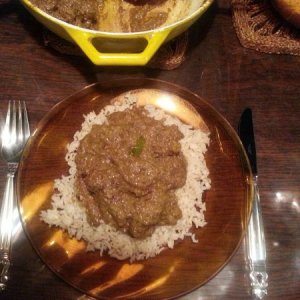 2014 02 14 meatball rendang & brown basmati rice