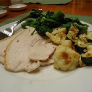 Roasted Turkey Breast, Cauliflower and Broccolini