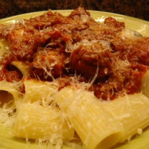 Chicken Cacciatore, my way, but you'd never know, I putt so much grated cheese on it!