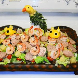 Pork & shrimp w/ pineapple salad