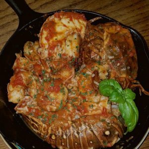 Lobster,scallops,shrimp&softshell crab stew.