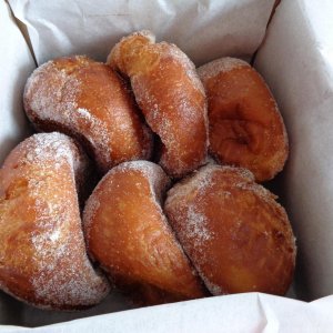 Leonard's Bakery Malasadas, they're Portuguese Donuts.  I must, as many others do, eat one fresh out of the fryer, standing in the parking lot before 