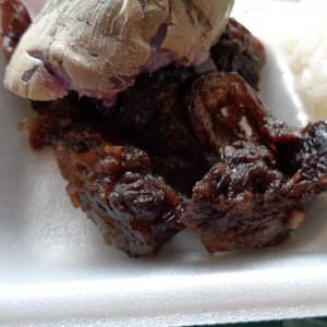 At Young's Fish Market in Kalihi, Pipikaula, think Beef Jerky, but WAY BETTER!!!