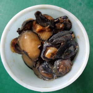 At Young's Fish Market in Kalihi, Opihi, Limpets, eaten raw