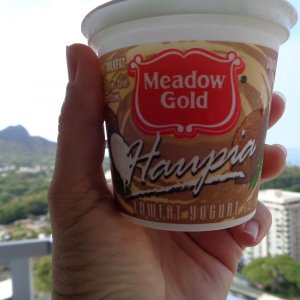 Breakfast of champions, Haupia Yogurt... Haupia is a Coconut Pudding of sorts