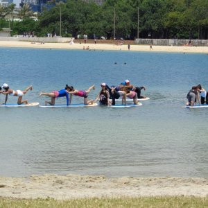 We would catch an extreme Yoga Class just about everyday at the beach in Honolulu