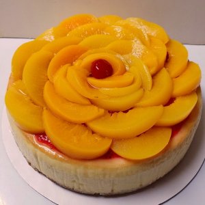 Raspberry Peach cheesecake