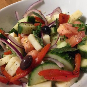 Pecorino w/ balsamic vinegar salad