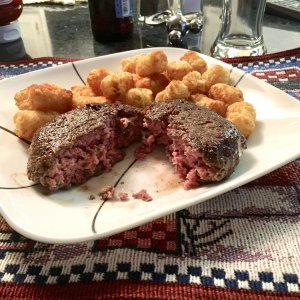 Sous Vide Burger and Tater Tots