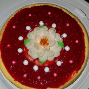 Gelatin Flower cheesecake