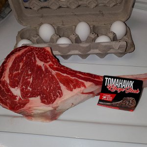 Tomahawk Steak , almost 3 inches thick!