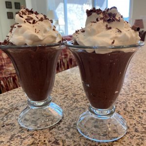 With the leftover from scratch Chocolate Pudding, I made Parfaits