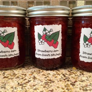 Homemade Fresh Strawberry Jam that I can and give as gifts.