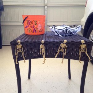 Halloween Candy table for Covid Social Distancing