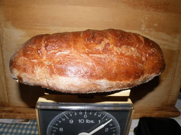 19 Jan. 2013. Wet cold dough baked 77 minutes at 390F / 200C