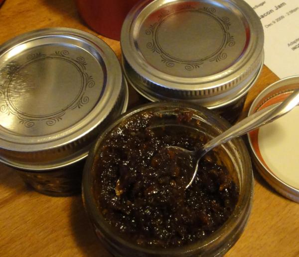 3 Jars of Bacon Jam!

It is spicier and less sweet than I thought it would be.  A bit like old fashioned mincemeat in texture.