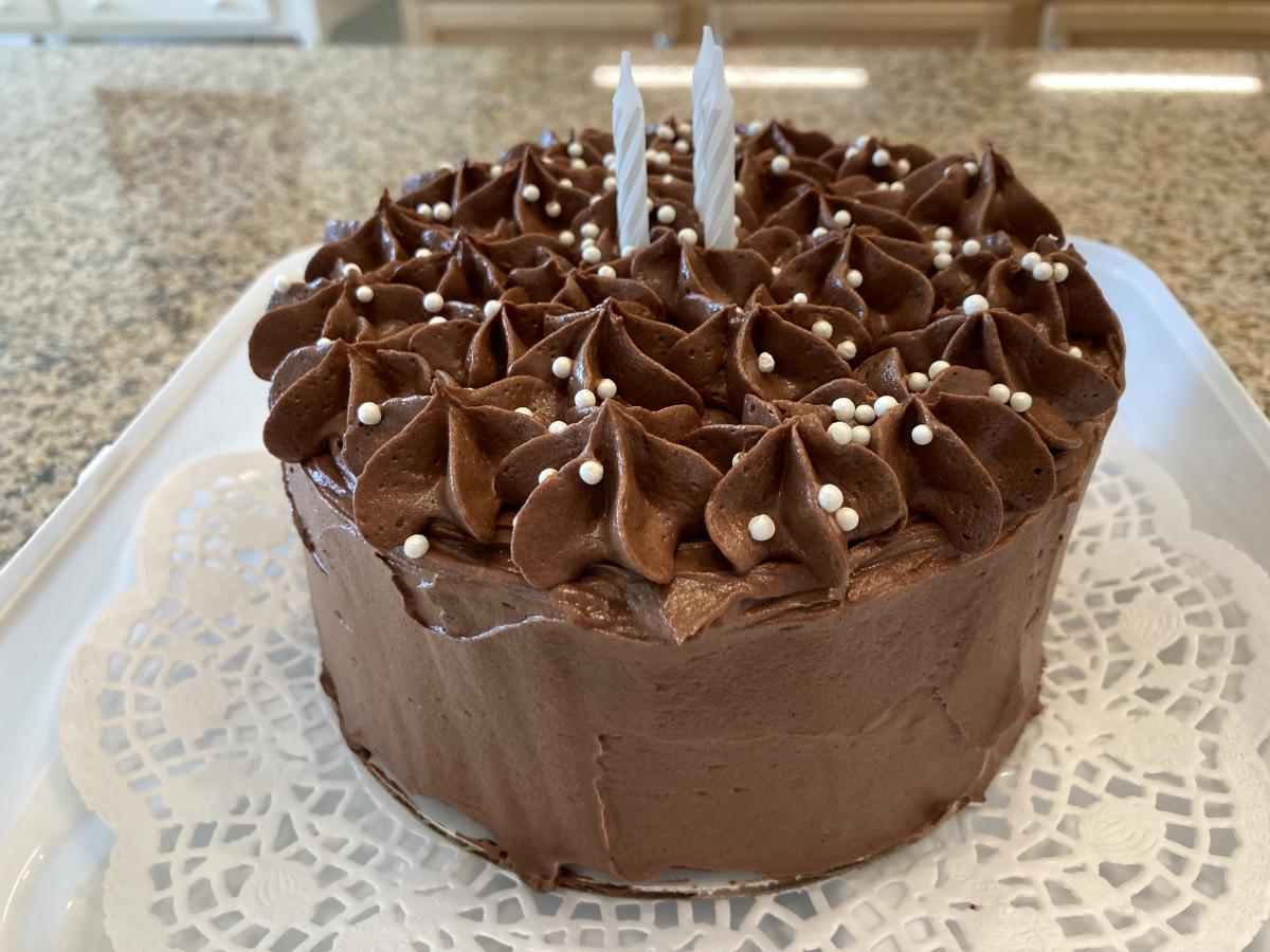 A Triple Chocolate Cake for one of my Neighborhood Gal Pal's birthday.