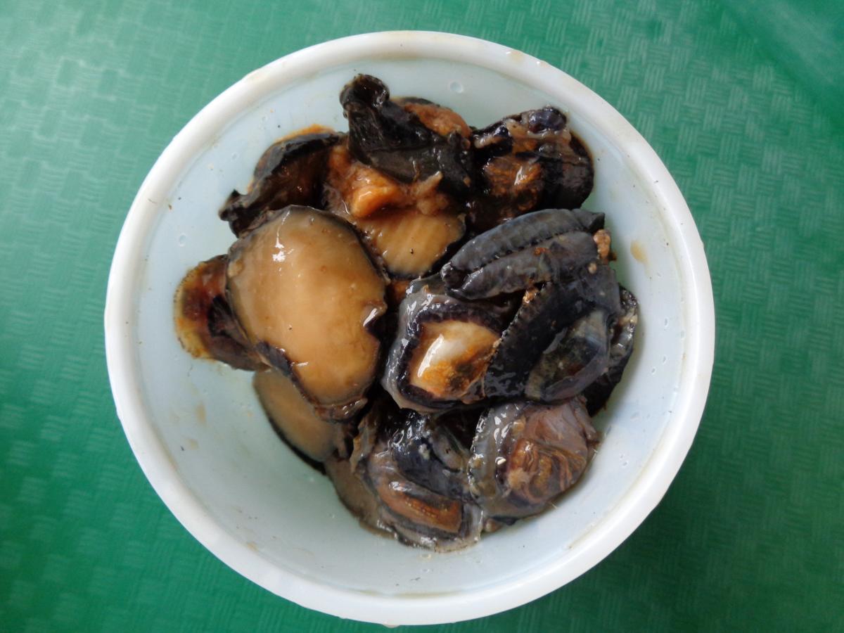 At Young's Fish Market in Kalihi, Opihi, Limpets, eaten raw