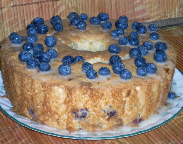 Blueberry Angel Food Cake