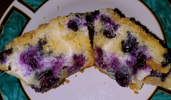 Blueberry cream cheese muffin.