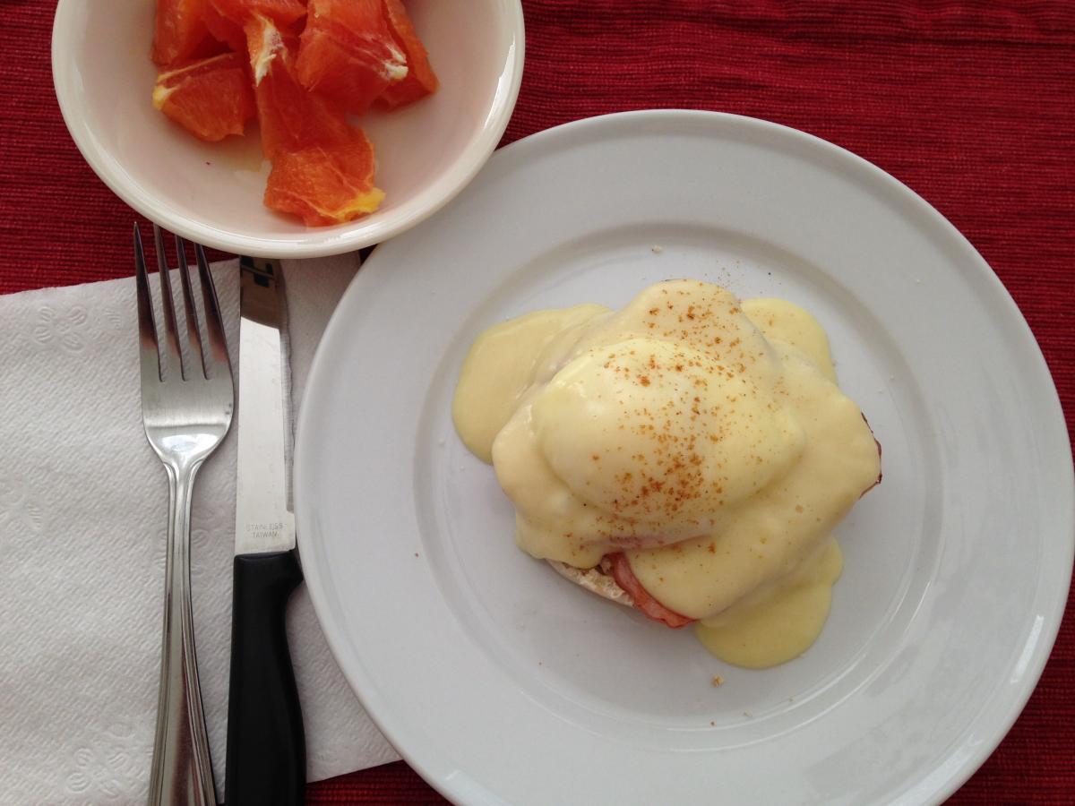 Eggs Benedict, amde with Korr Dry Packaged Sauce