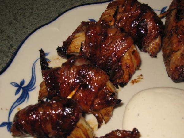 Grilled Bacon Wrapped Onion