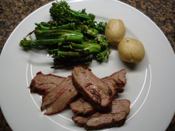 Grilled Flank Steak and Broccolini