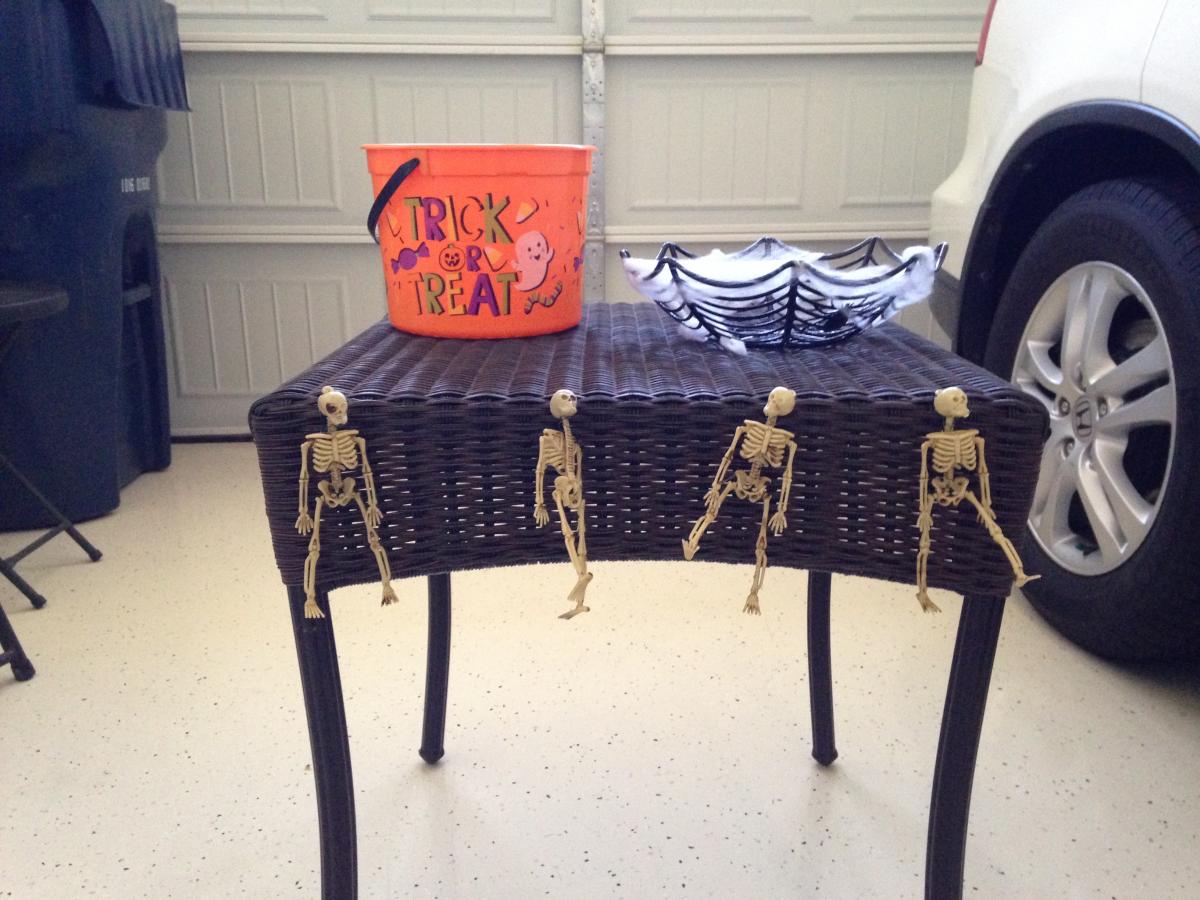 Halloween Candy table for Covid Social Distancing