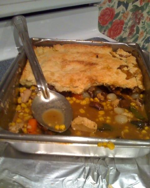 Huge Pot Pie - made it for BF's poker party.