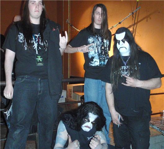 My brother and I with 2 members of the Black Metal band 'Immortal'