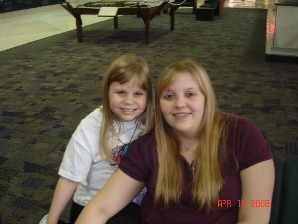 My sister Mykaela and me when they visited