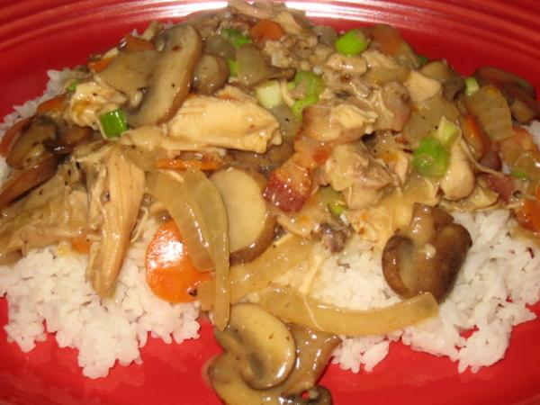 One Pot Chicken Dish Over Rice