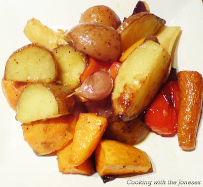 Roasted Vegetables, cooked.