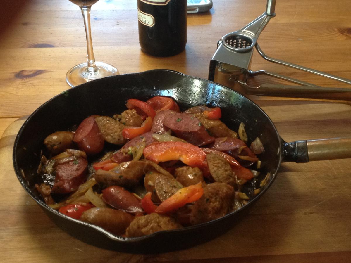 Sausage w/ onions and peppers