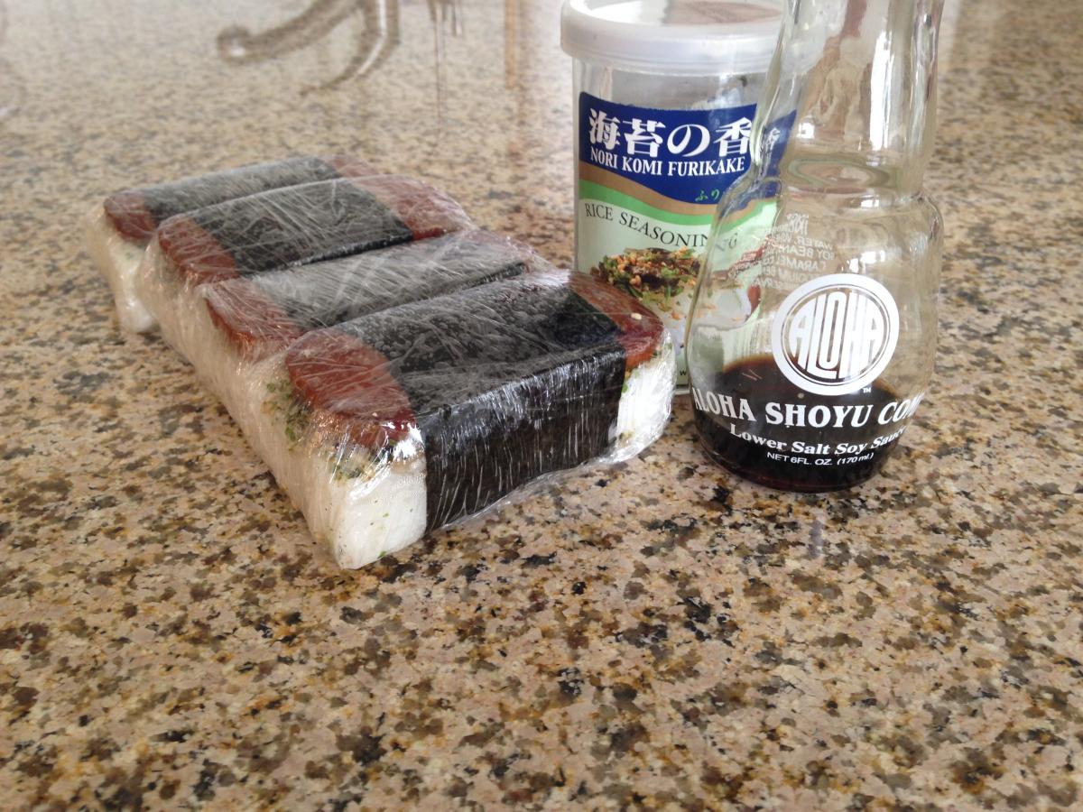 Spam® Musubi, my way.
Everyone makes theirs differently.