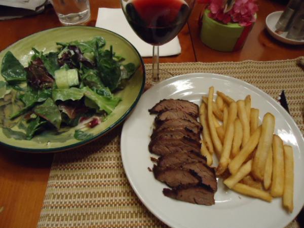 Steak Frites and a side salad