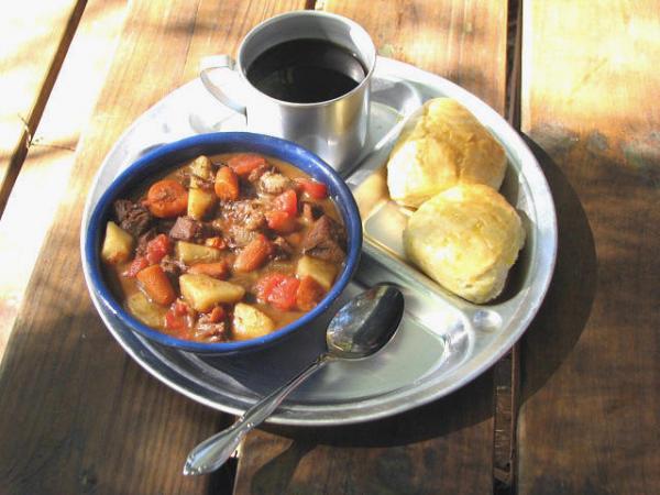 Stew, Biscuits, Coffee For A Chilly Afternoon....